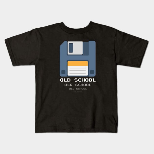 Old Computer Floppy Diskette Kids T-Shirt by LironPeer